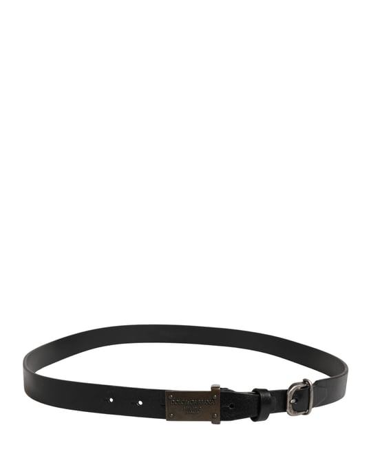 Dolce & Gabbana Herren Klassischer Ledergürtel mit Logo-Schnalle, Schwarz - Image 2