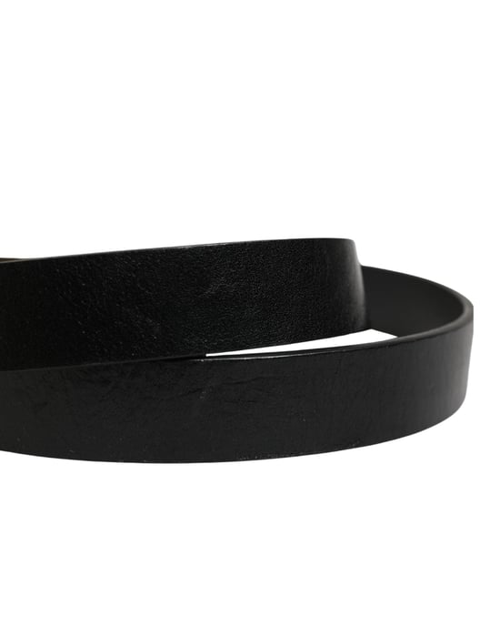 Dolce & Gabbana Herren Klassischer Ledergürtel mit Logo-Schnalle, Schwarz - Image 4