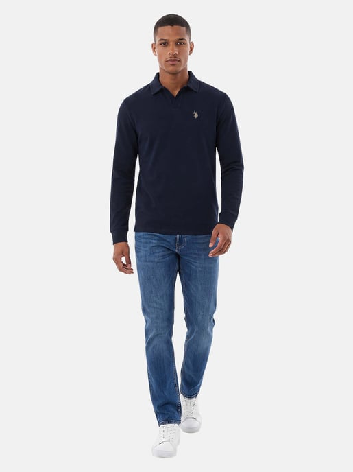 U.S. POLO ASSN. Herren Langarm-Poloshirt – 100% Baumwolle mit Logo-Stickerei - Image 4