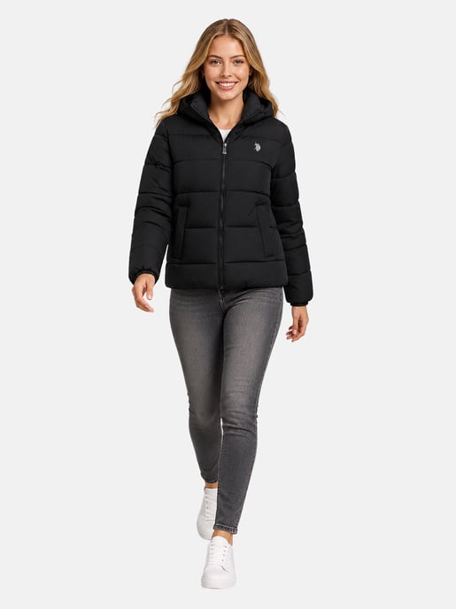 U.S. POLO ASSN. Damen Winter-Steppjacke – mit gefütterter Kapuze & Stehkragen - Image 4