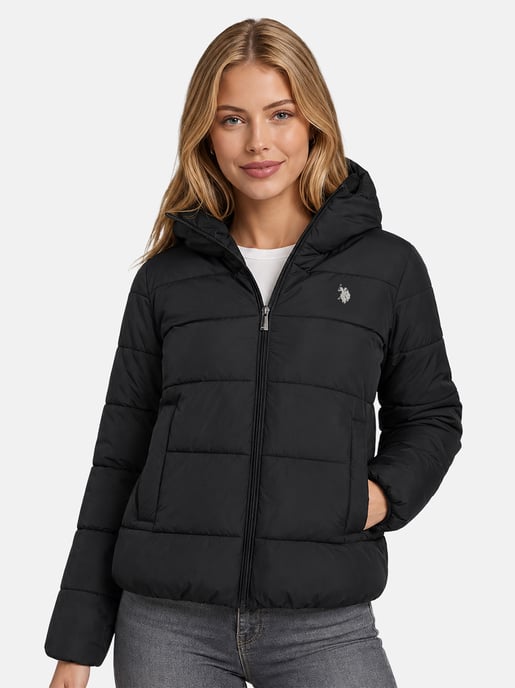 U.S. POLO ASSN. Damen Winter-Steppjacke – mit gefütterter Kapuze & Stehkragen - Image 5