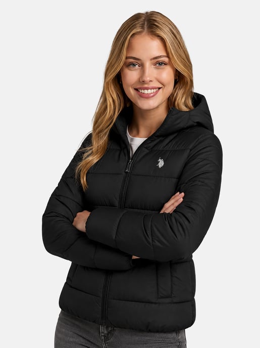 U.S. POLO ASSN. Damen Winter-Steppjacke – mit gefütterter Kapuze & Stehkragen - Image 6