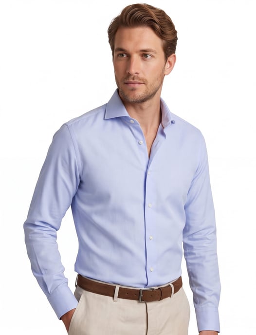 John Miller Tailored Fit hellblaues bügelfreies Hemd - Image 1