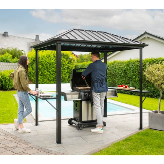 Sojag Dakota 68 Aluminium-Grillpavillon mit 2 Seitenablagen 2x2,5 m - Image 6
