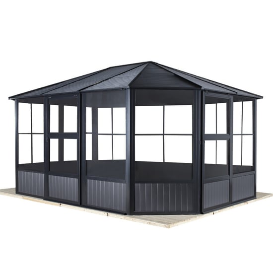 Sojag Charleston Aluminium-Pavillon mit Seitenteilen 4x4m - - Image 1