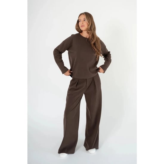 Corel Amsterdam ella Hose weit milano brush flannel 1009-3353 20 Braun - Image 2