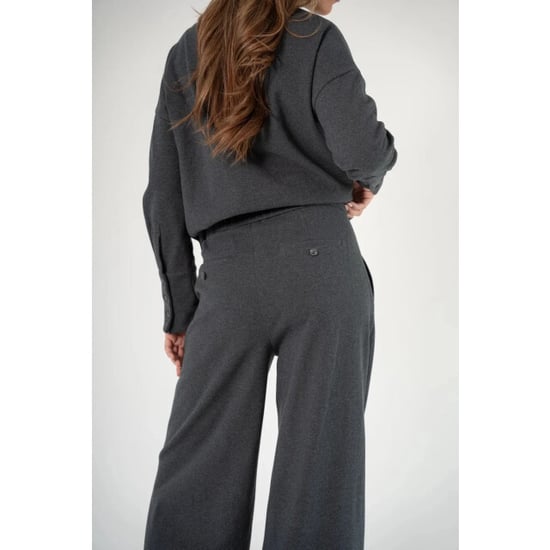 Corel Amsterdam Ella Pants Wide Milano Brush Flannel 1009-3353 12 Anthra Melange - Image 2
