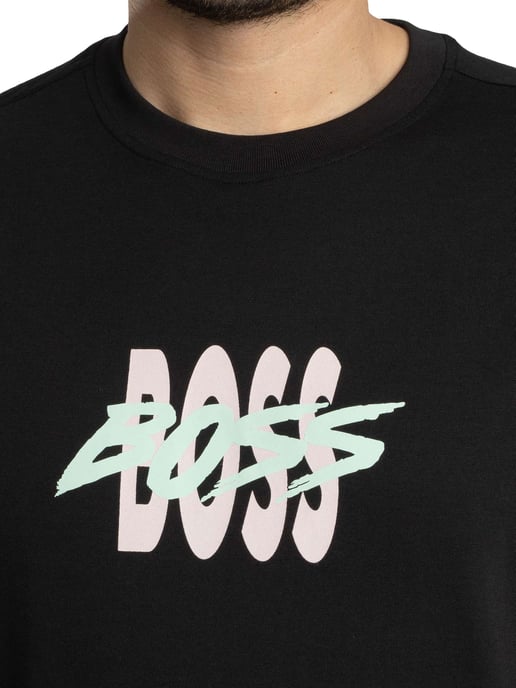 BOSS Te Bass Grafik-T-Shirt, Schwarz - Image 4