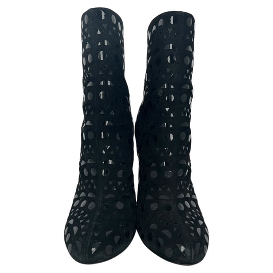 Alaïa Vienne Stiefel aus schwarzem Veloursleder - Image 2
