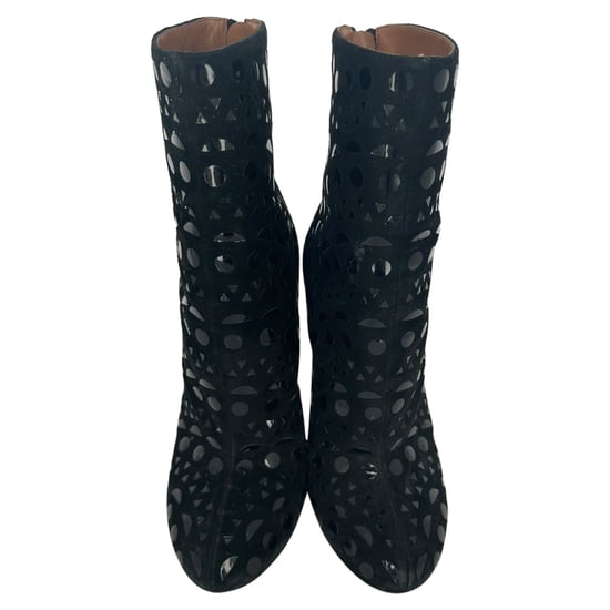 Alaïa Vienne Stiefel aus schwarzem Veloursleder - Image 3