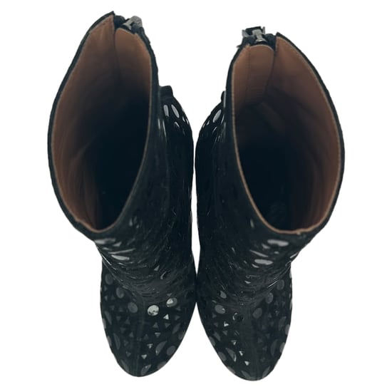Alaïa Vienne Stiefel aus schwarzem Veloursleder - Image 4