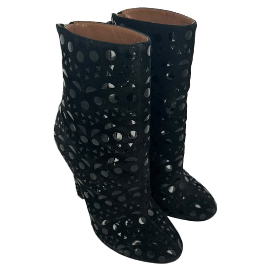 Alaïa Vienne Stiefel aus schwarzem Veloursleder - Image 5