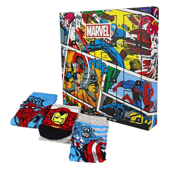12-tägiger Marvel Jungen Weihnachts-Adventskalender Novelty-Socken Geschenkset Superhelden - Image 2