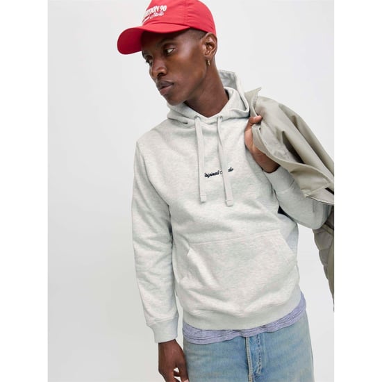 Jack and Jones Herren-Hoodie in Weiß meliert - Image 6