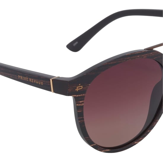 Accessoires Prive Revaux R The Texan runde Vollrand-Sonnenbrille in Braun - Image 3