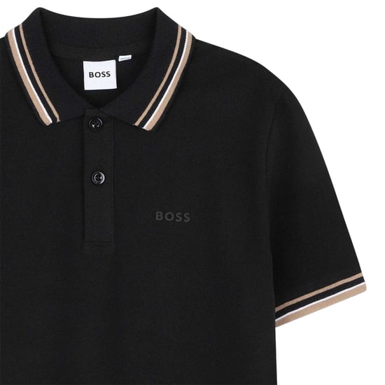 Boss - Poloshirt für Kinder (Schwarz) - Image 3