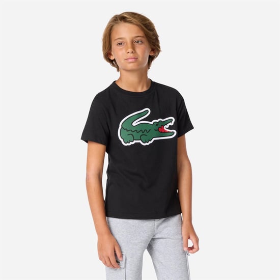 Lacoste - T-Shirt für Kinder, Baumwollmischung (Schwarz) - Image 4