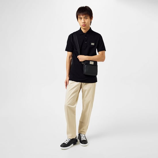 Herren Dolce & Gabbana Baumwoll-Piqué Poloshirt in Schwarz - Image 4