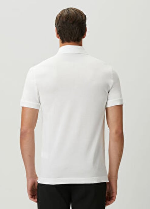Dolche&Gabanna Baumwoll-Jersey-Poloshirt mit Metall-Logoanhänger Weiß - Image 5