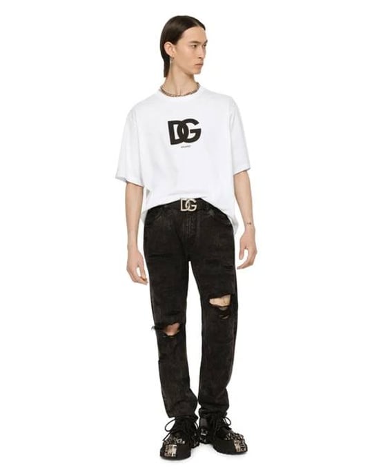 Dolche&Gabana Milano Oversize-Baumwoll-T-Shirt - Image 4