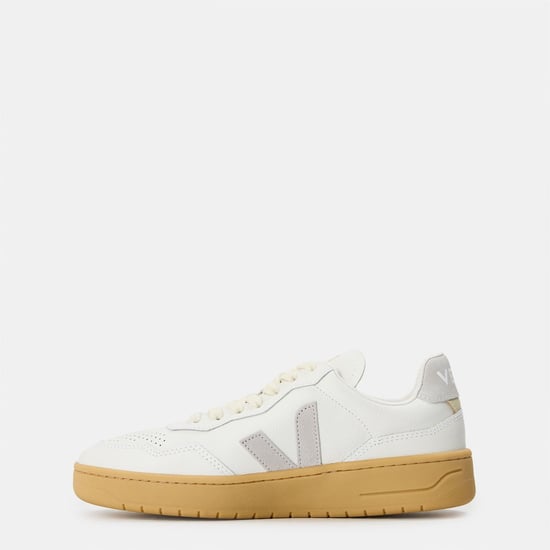 Veja VEJA Bastle Leder-Court-Sneaker für Damen in Weiß/Grau - Image 2