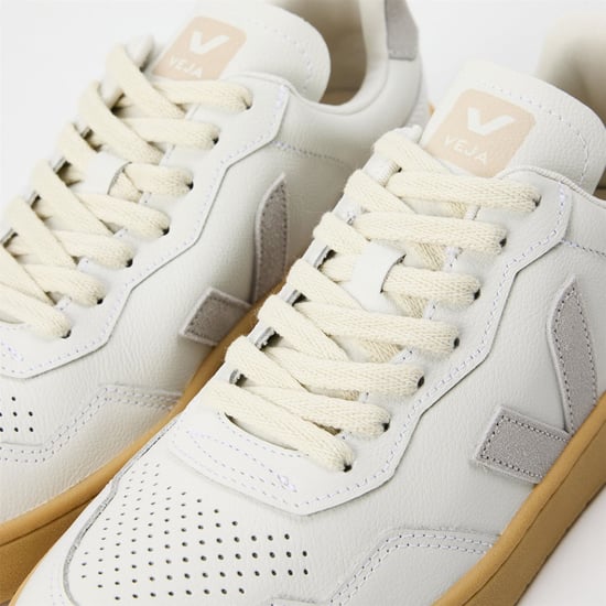 Veja VEJA Bastle Leder-Court-Sneaker für Damen in Weiß/Grau - Image 4