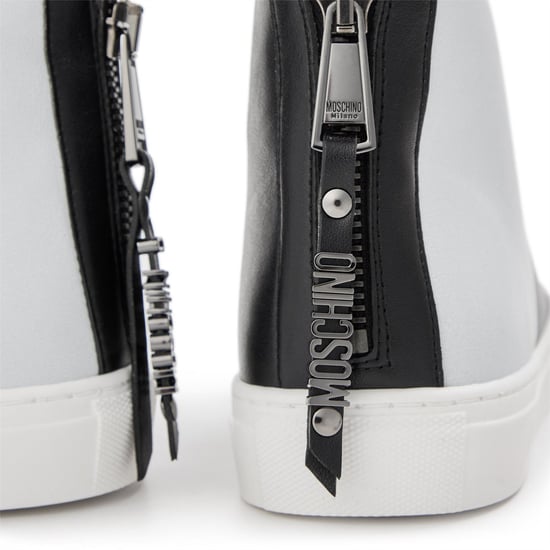 Herren-Moschino-Court-Trainer in Schwarz - Image 3