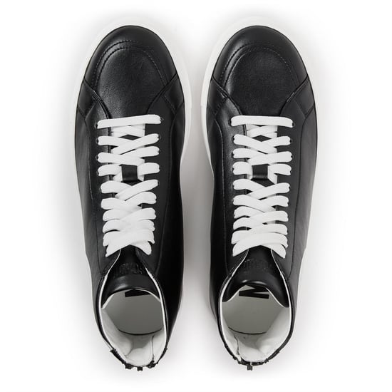Herren-Moschino-Court-Trainer in Schwarz - Image 4
