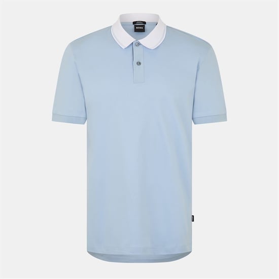 Boss Herren Regular Fit Kurzarmhemd in Lt Pas Blue 450 - Image 1