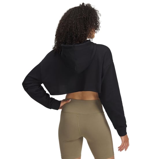 Under Armour Damen Tery Cropped 1/4-Zip-Fleece in Schwarz - Image 3