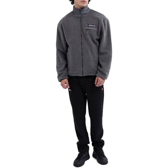 Ellesse Maseben Herren-Fleecejacke mit durchgehendem Reißverschluss in Dunkelgrau - Image 3