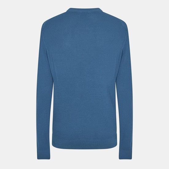 Farah Rainhill Herrenpullover mit regulärer Passform und langen Ärmeln in Cold Metal - Image 2