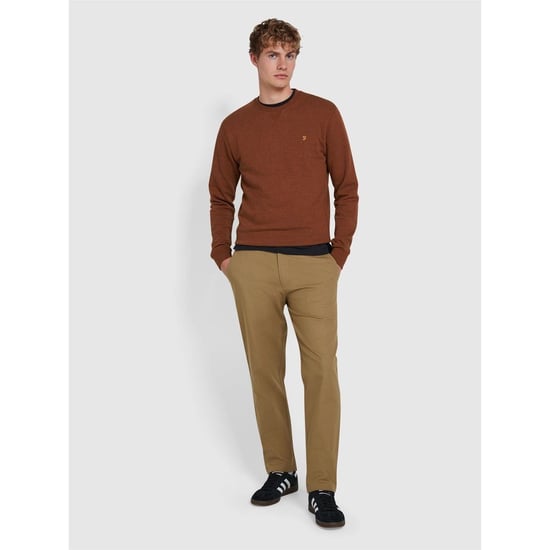 Farah Herren-Sweatshirt mit Rundhalsausschnitt in Dunkel-Teak - Image 2