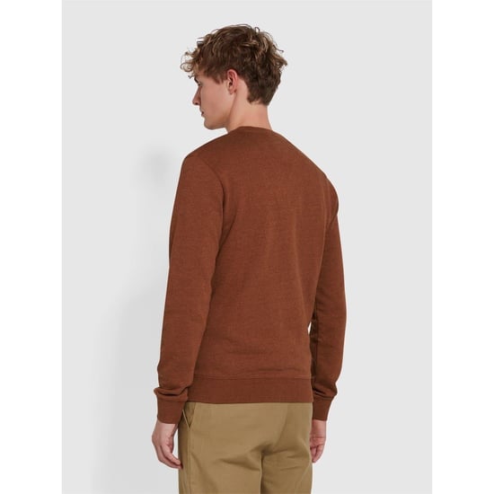 Farah Herren-Sweatshirt mit Rundhalsausschnitt in Dunkel-Teak - Image 3