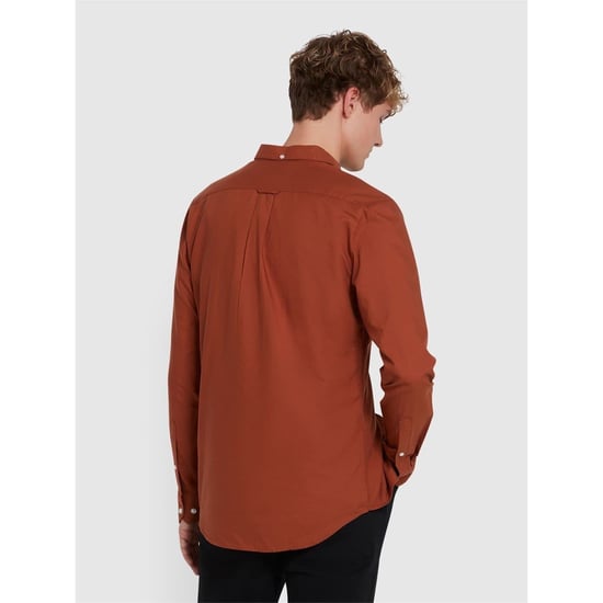 Farah Herren-Langarmhemd in Teak - Image 2