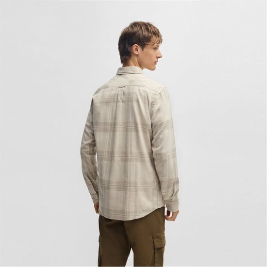 Boss Herren Regular-Fit-Langarmhemd in Hellbeige 273 - Image 2