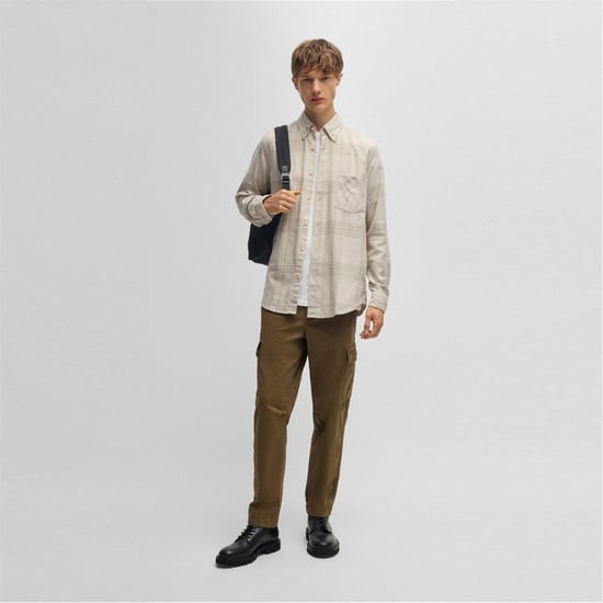 Boss Herren Regular-Fit-Langarmhemd in Hellbeige 273 - Image 3