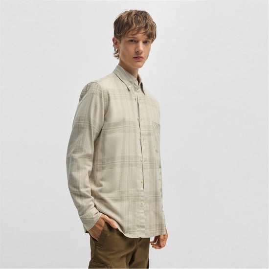 Boss Herren Regular-Fit-Langarmhemd in Hellbeige 273 - Image 4
