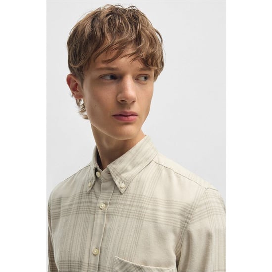 Boss Herren Regular-Fit-Langarmhemd in Hellbeige 273 - Image 5