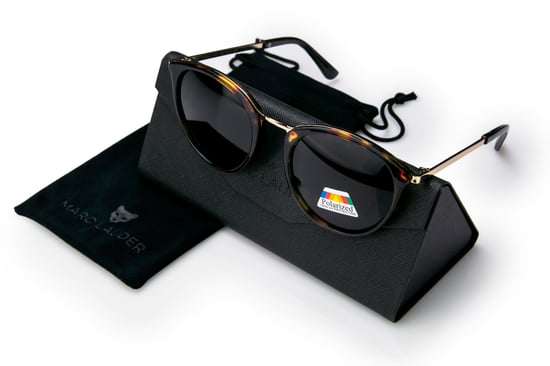 Marc Lauder Sonnenbrille in Rot-Schildpatt-Optik - Image 4