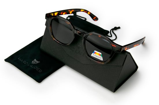Marc Lauder Sonnenbrille in Rot-Schildpatt-Optik - Image 4