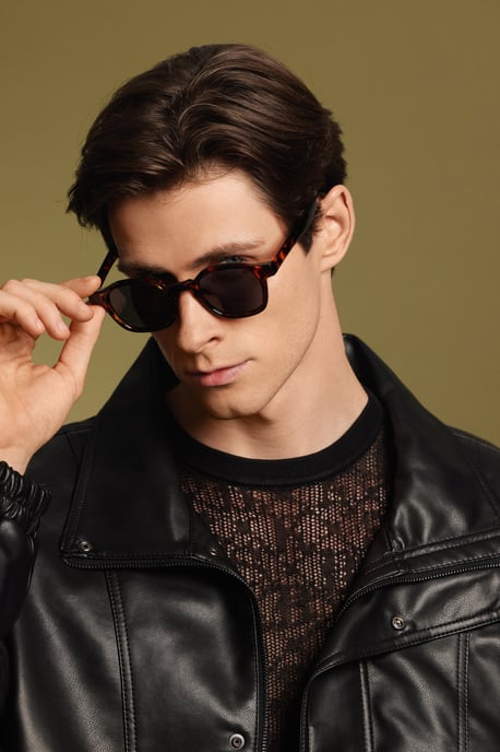 Marc Lauder Sonnenbrille in Rot-Schildpatt-Optik - Image 5