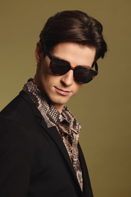 Marc Lauder Sonnenbrille in Rot-Schildpatt-Optik - Image 5