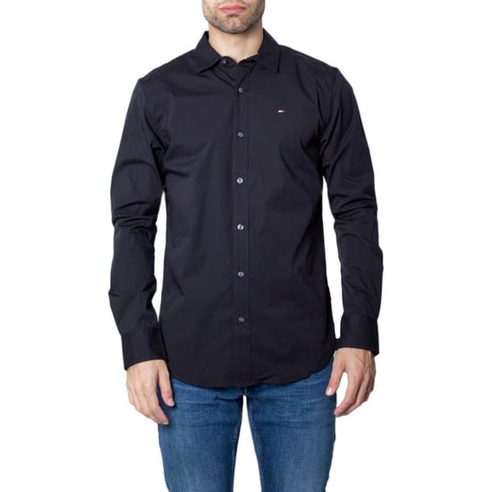 Tommy Jeans TJM Original Herrenhemd Schwarz Baumwolle. Authentische Tommy Jeans Kleidung - Tommy Jeans Streetwear/Sportswear Design - Tommy Jeans für Männer - Tommy Jeans Hemd in der Farbe Schwarz passt perfekt zu Ihrem restlichen Garderobe - Material Bau - Image 3