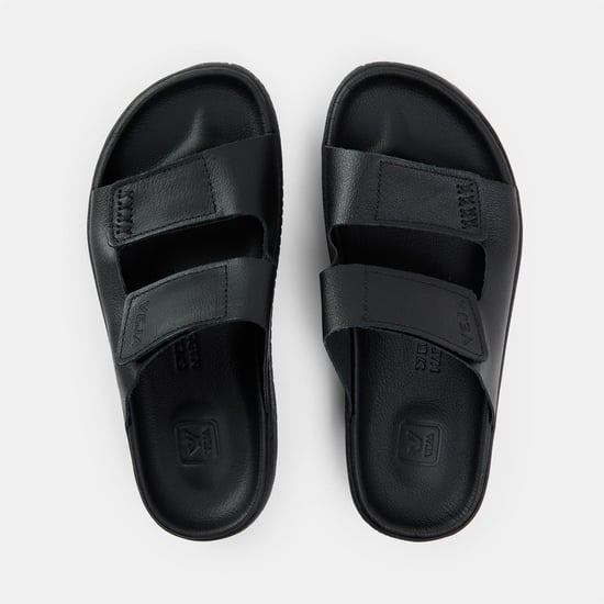 Damen VEJA Etna Lederflache Sandalen in Full Black - Image 4