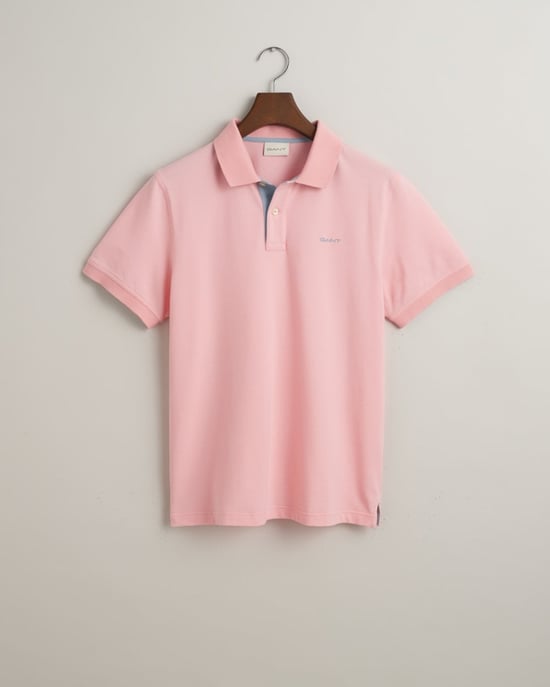 Gant Regular Fit Contrast Pique Rugger Polo Rosa - Image 1