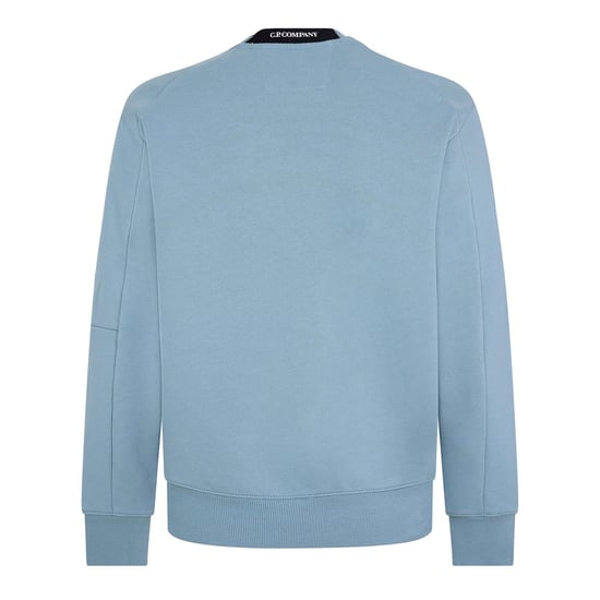 C.P. Company Herren Lens Rundhals-Sweatshirt in Silberblau 809 - Image 2