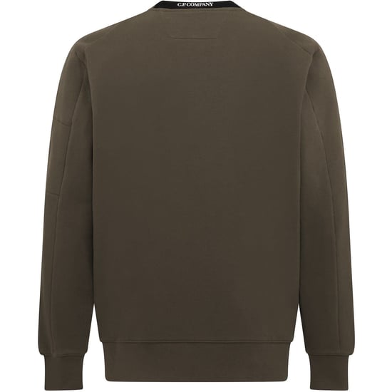 C.P. Company Herren Lens Rundhals-Sweatshirt in Ivy Green 683 - Image 2