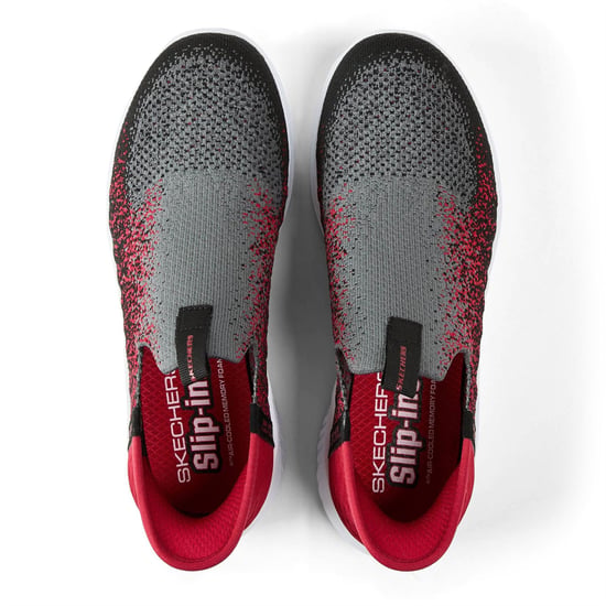 Skechers Stretch-Strick-Sneaker zum Hineinschlüpfen für Jungen, W Air, Unisex-Kinder, Anthrazit/Rot - Image 6