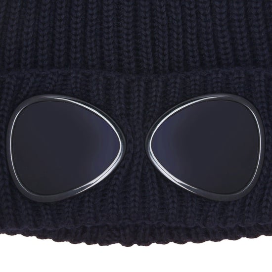 Accessoires C.P. Company Goggle Beanie in Navy 888 - Image 3